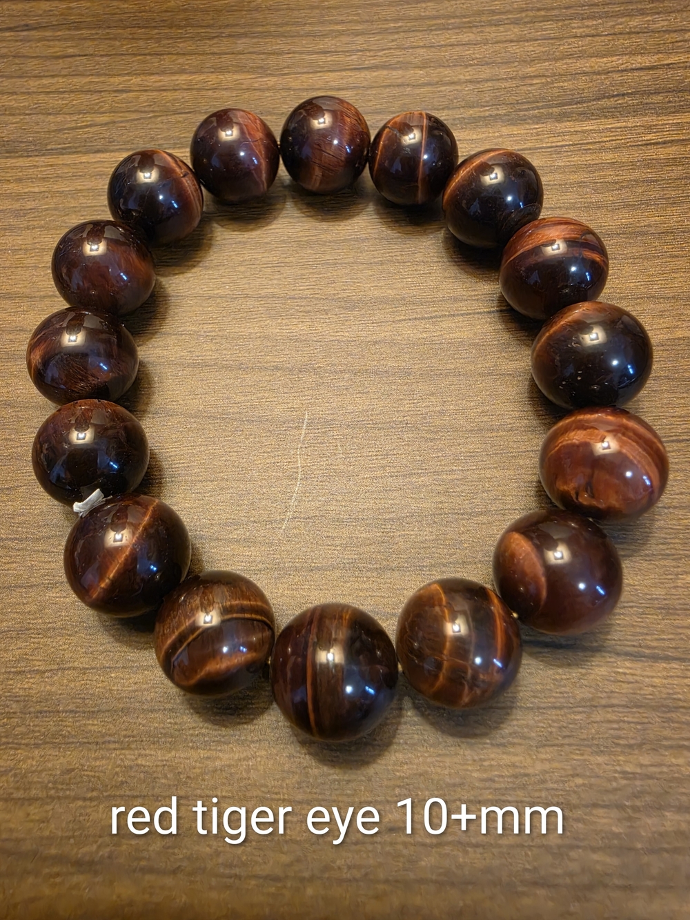 Red Tiger Eye Bead Stretch Bracelet - Women Jewelry